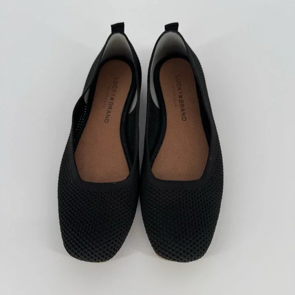 Lucky Brand Flats Women's Size 7.5 Black Daneric Knit Shoe Washable‎ - Picture 2 of 6